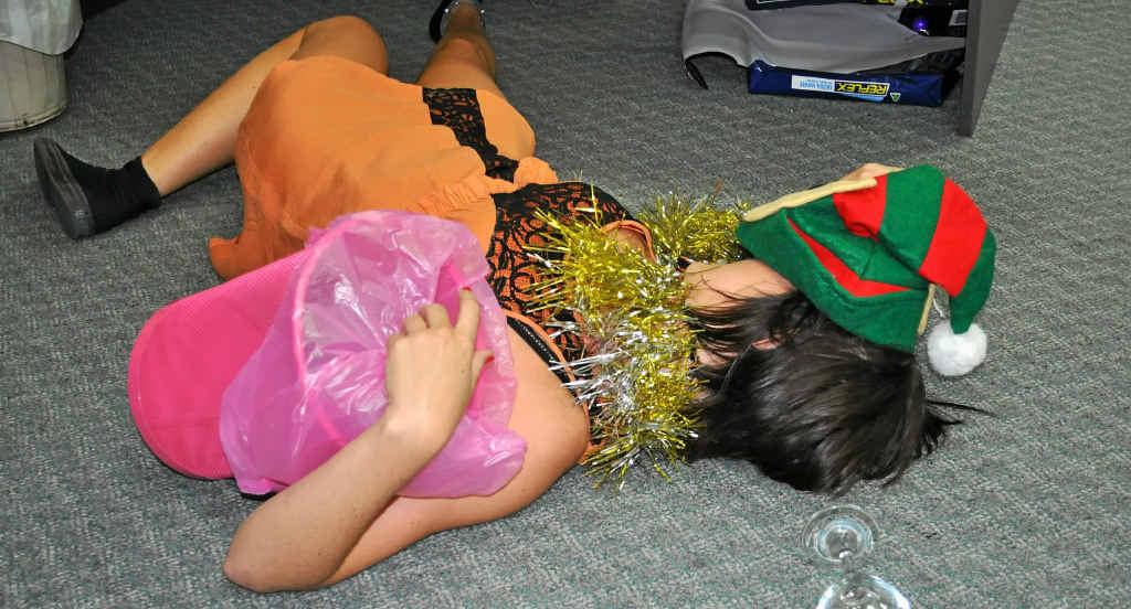 Too many glasses of wine are a no-no at work Christmas functions. Too many glasses of wine are a no-no at work Christmas functions.